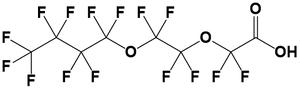 Perfluoro-3,6-dioxadecanoic acid, 98%, CAS Number: 137780-69-9