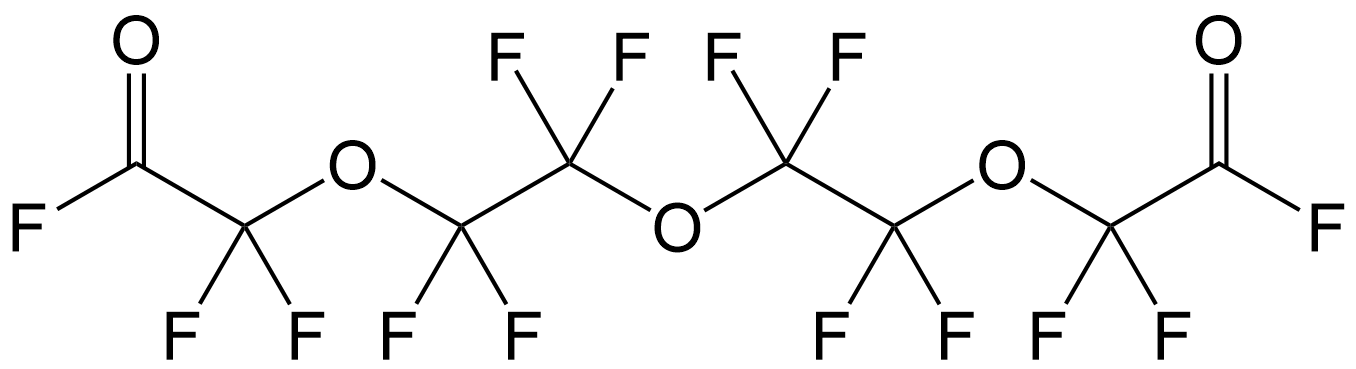 Perfluoropolyether diacyl fluoride (n=2), 98%, CAS Number: 24689-56-3