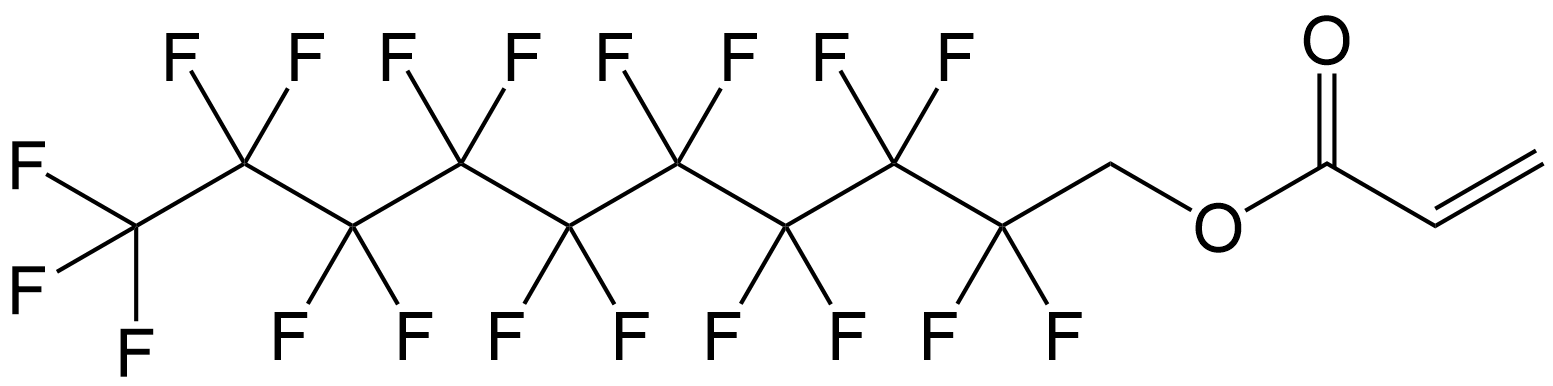 1H,1H-Perfluoro-n-decyl acrylate, 97%, CAS Number: 335-83-1