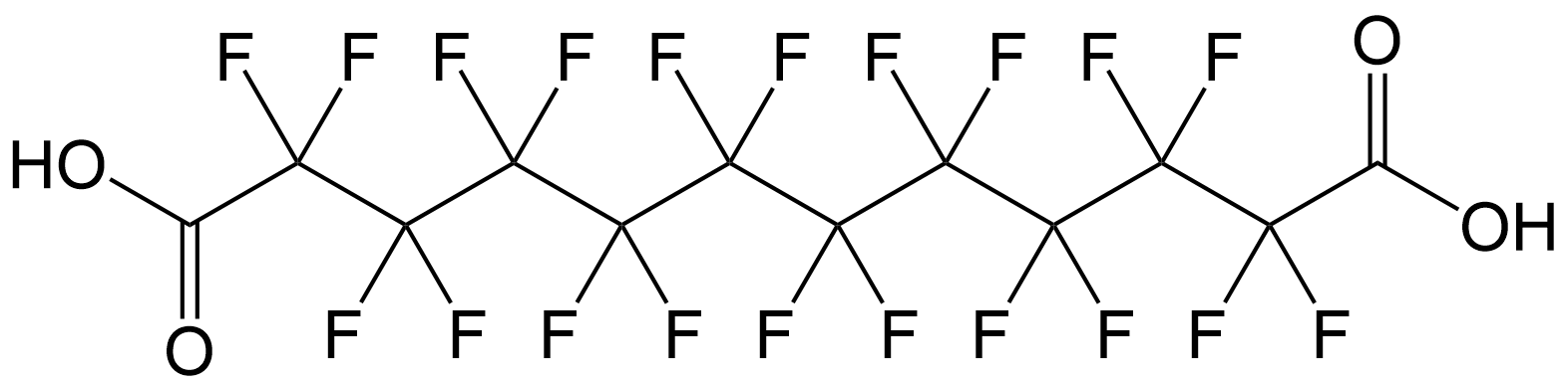 Perfluorododecanedioic acid, 95%, CAS Number: 865-85-0